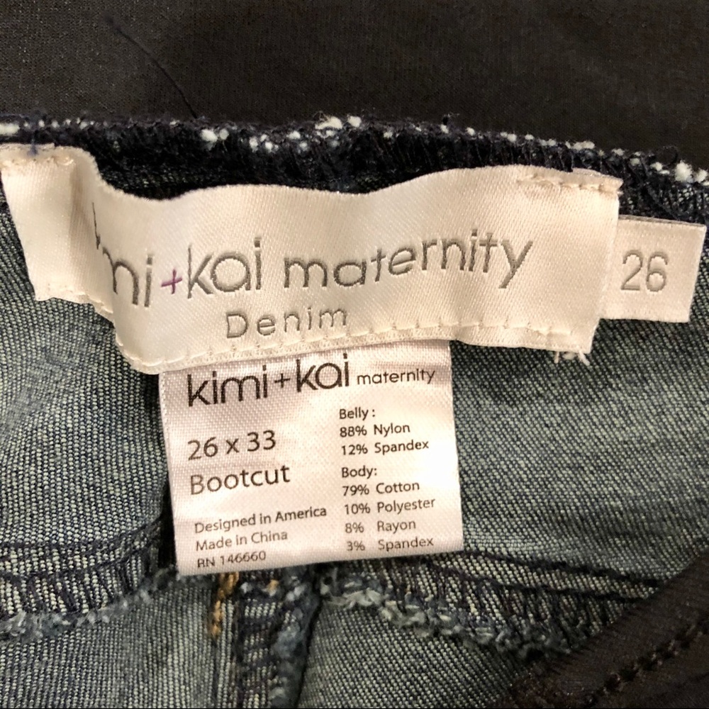 NWOT Kimi + Kai Leni Bootcut Maternity Jeans, 26 - Picture 8 of 12